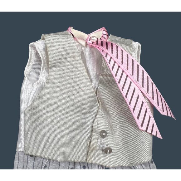 Ken Doll Clothes 2-Piece Wedding Suit & Vest With Pink Tie 1 piece star tuxedo - Picture 6 of 16